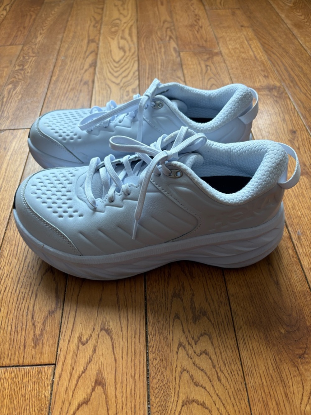 HOKA One Bondi SR- All-White Athletic Sneakers